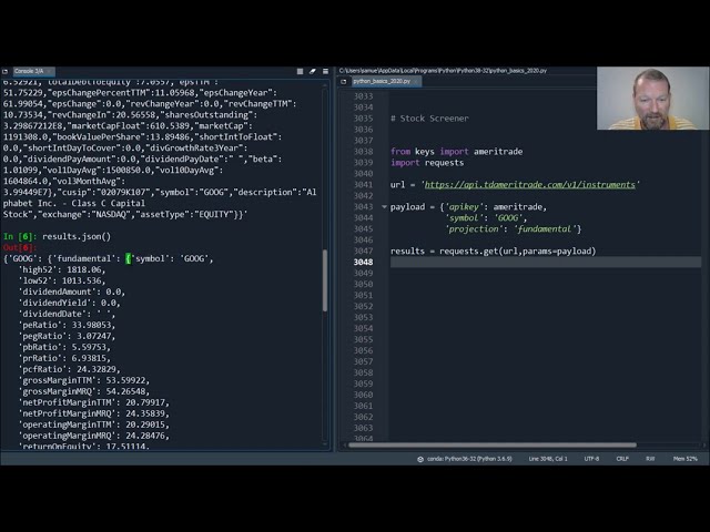 فیلم آموزشی: پروژه پایتون - Ameritrade API Stock Screener با زیرنویس فارسی