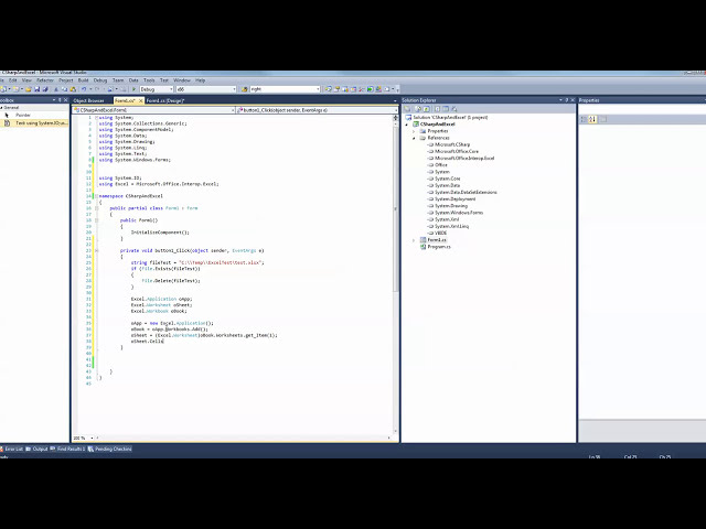 فیلم آموزشی: سی شارپ - اکسل - نحوه ایجاد فایل اکسل ساده به صورت برنامه ای (Visual Studio 2010)