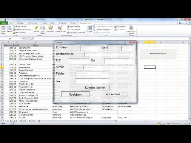فیلم آموزشی: Excel VBA - Userform, Textbox - Adresen verwalten - Teil 2 von 2 با زیرنویس فارسی
