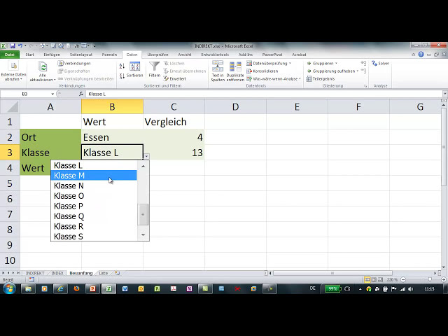 فیلم آموزشی: Excel - INDEX und INDIREKT - Alternativ zu SVERWEIS