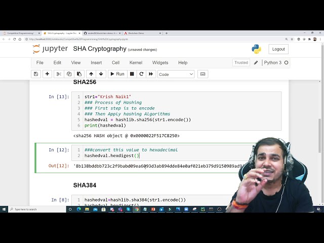 فیلم آموزشی: الگوریتم های هش ایمن با استفاده از Python- SHA256,SHA384,SHA224,SHA512,SHA1- هش در بلاک چین با زیرنویس فارسی