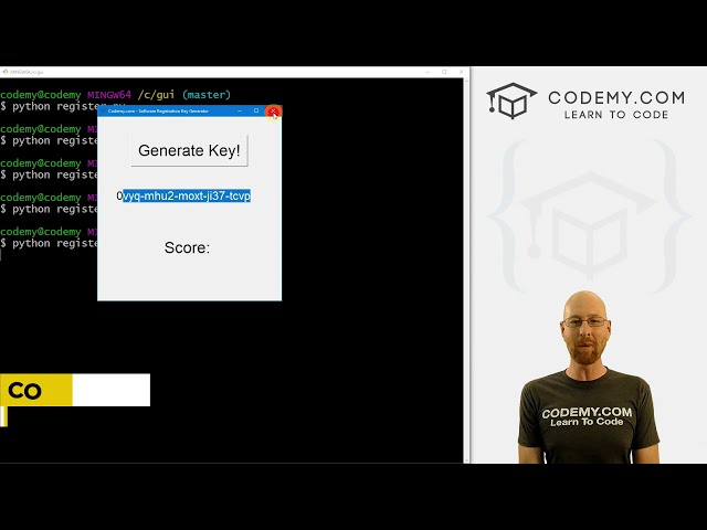 فیلم آموزشی: نرم افزار Registration Key Generator - Python Tkinter GUI Tutorial 189