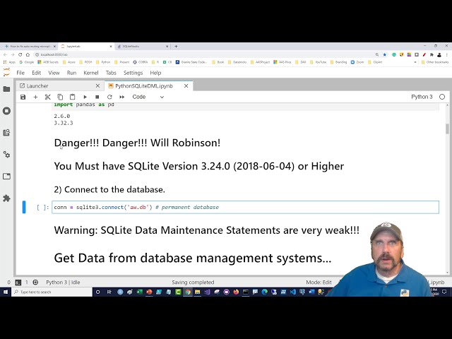 فیلم آموزشی: استاد در استفاده از SQL با پایتون: درس 7 - نگهداری داده ها در SQLite با زیرنویس فارسی