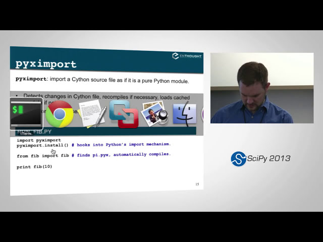 فیلم آموزشی: Cython: Speed ​​Python and NumPy, Pythonize C, C++, and Fortran, SciPy2013 Tutorial, Part 1 of 4