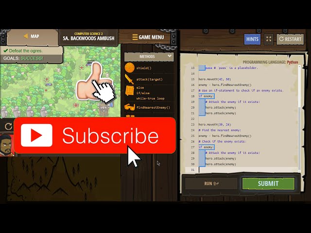 فیلم آموزشی: آموزش CodeCombat Level 5A Python Computer Science 2 با پاسخ با زیرنویس فارسی