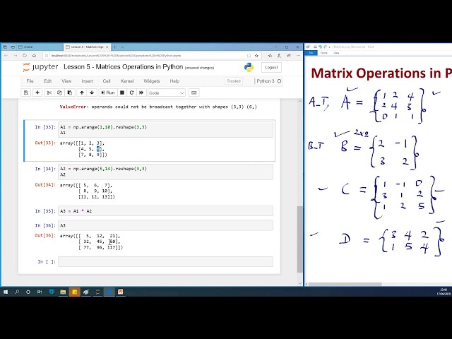 فیلم آموزشی: درس 5 - عملیات ماتریس در پایتون با زیرنویس فارسی