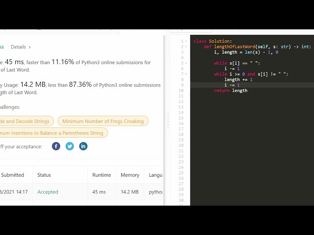 فیلم آموزشی: طول آخرین کلمه - Leetcode 58 - Python با زیرنویس فارسی