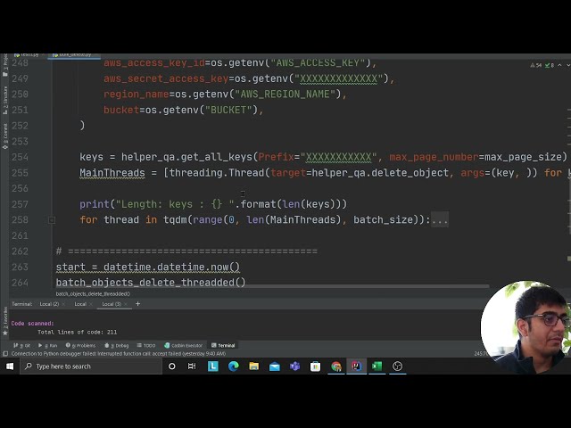 فیلم آموزشی: اشیاء را به صورت دسته‌ای از AWS S3 Boto3 با Threading Python حذف کنید با زیرنویس فارسی