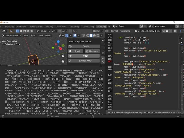 فیلم آموزشی: آموزش Blender Python: خواندن یک پیام خطا و نحوه رفع آن [یادگیری پایتون برای مبتدیان] با زیرنویس فارسی