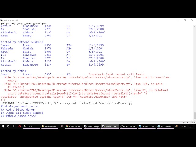 فیلم آموزشی: Python Tutorial 34: مرتب سازی فایل های متنی لیست دو بعدی بر اساس تاریخ، حروف الفبا یا عدد با زیرنویس فارسی