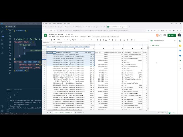 فیلم آموزشی: افزودن، به‌روزرسانی، حذف NamedRanges با Google Sheets API Python با زیرنویس فارسی