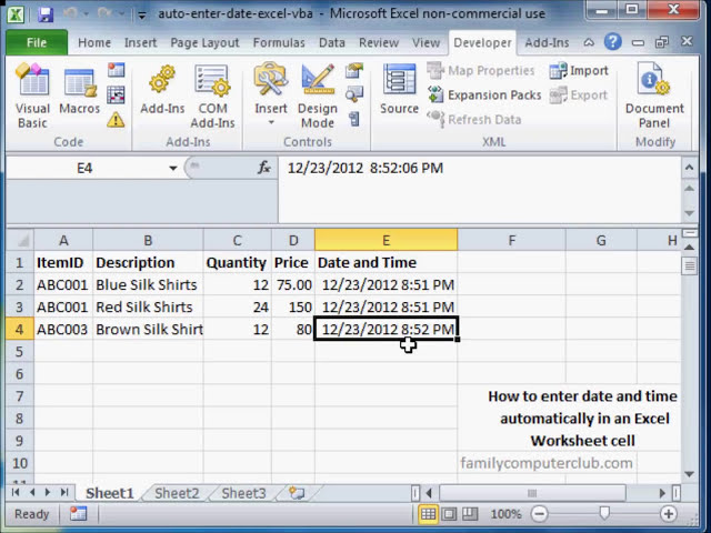 فیلم آموزشی: ورود خودکار تاریخ و زمان با استفاده از Excel VBA