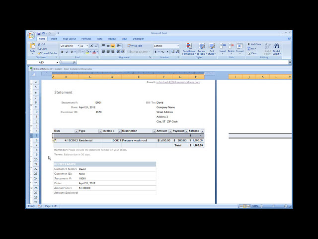 فیلم آموزشی: قالب صورتحساب نصب شده در Excel 2007/2010 (ویدئو 2 از 3) با زیرنویس فارسی