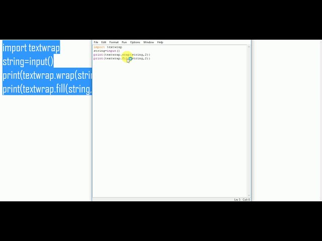 فیلم آموزشی: استفاده از textwrap() در پایتون || آموزش پایتون شماره 13