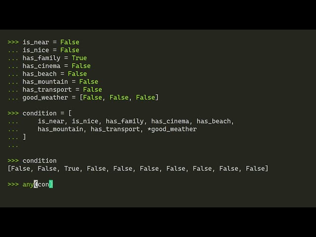 فیلم آموزشی: استفاده از any() پایتون و کار با چند بولی با زیرنویس فارسی