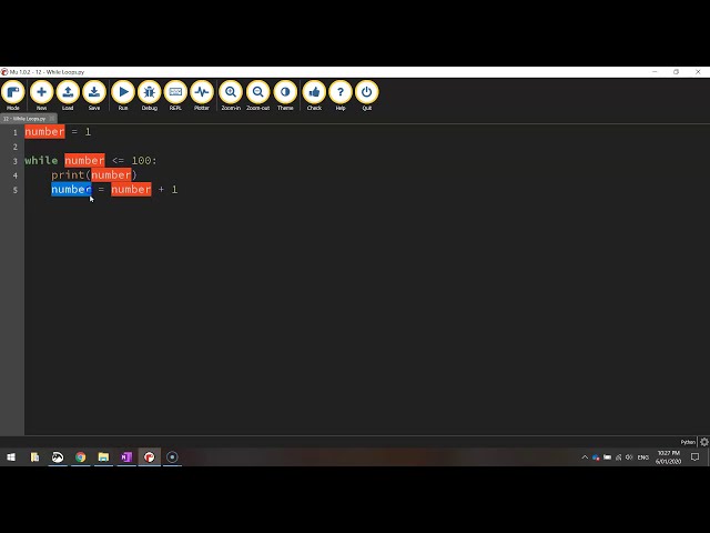 فیلم آموزشی: Python - while Loops Tutorial 1 (شمارش تا 100) با زیرنویس فارسی