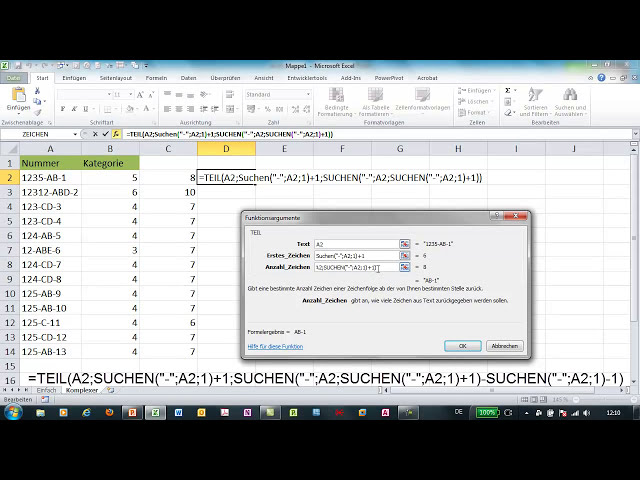 فیلم آموزشی: Excel - TEIL und SUCHEN - Textteile aus Zelle entnehmen