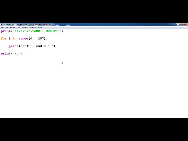 فیلم آموزشی: نحوه تولید کاراکترهای ASCII در پایتون با استفاده از حلقه For با زیرنویس فارسی