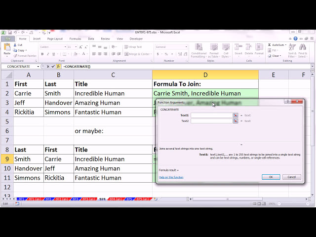 فیلم آموزشی: ترفند جادویی اکسل 974: فرمول پیوستن به نام و نام خانوادگی و عنوان: آمپرسند یا تلفیق؟