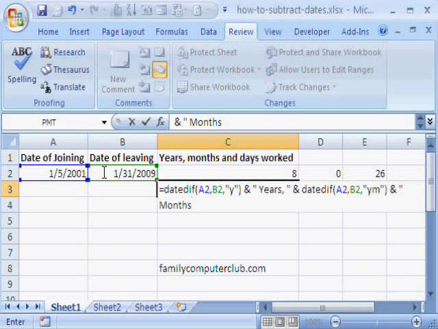 فیلم آموزشی: نحوه کم کردن تاریخ ها در MS Excel