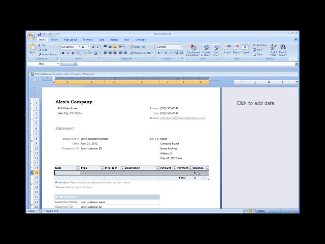 فیلم آموزشی: قالب صورتحساب نصب شده در Excel 2007/2010 (ویدئو 1 از 3) با زیرنویس فارسی