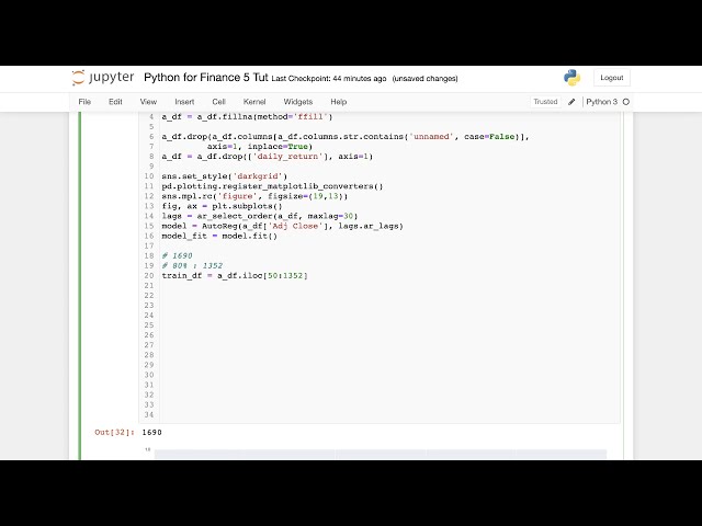 فیلم آموزشی: پیش‌بینی بازار سهام: Python for Finance 5