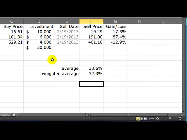 فیلم آموزشی: از Excel برای محاسبه سود/زیان و میانگین وزنی سرمایه گذاری های سهام استفاده کنید با زیرنویس فارسی