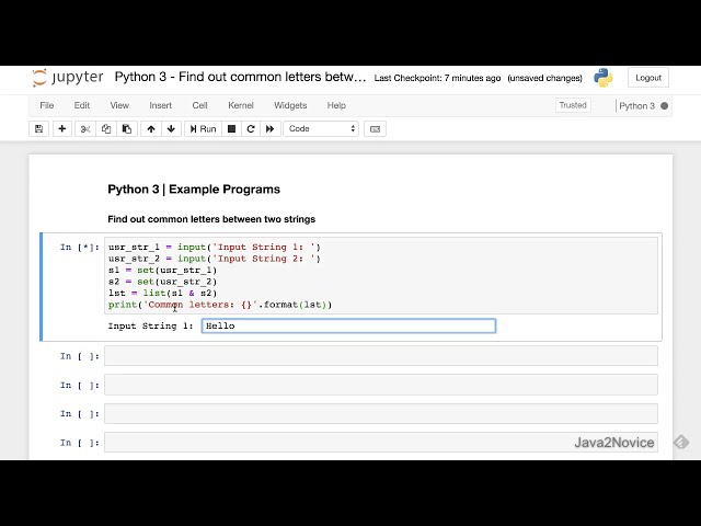 فیلم آموزشی: Python 3 - حروف مشترک بین دو رشته را پیدا کنید | برنامه های نمونه با زیرنویس فارسی