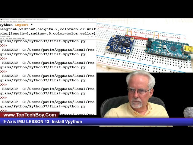 فیلم آموزشی: 9-محور IMU درس 13: مقدمه ای بر پایتون ویژوال (Vpython) با زیرنویس فارسی