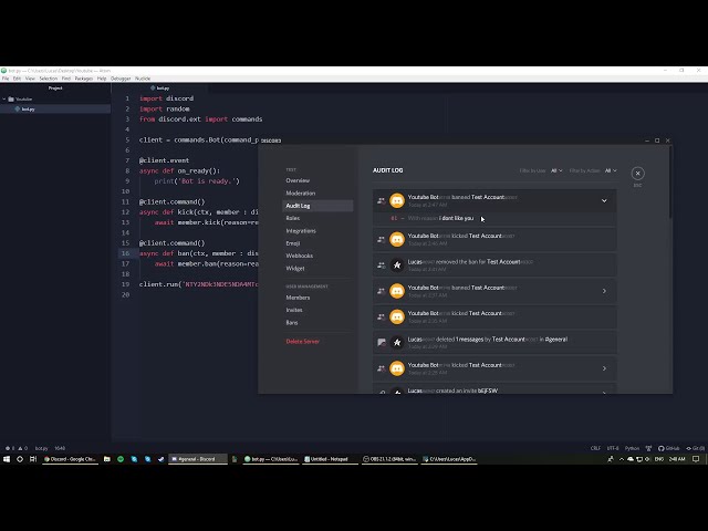 فیلم آموزشی: Python: Making a Discord bot (بخش 5: Kick/Ban) با زیرنویس فارسی