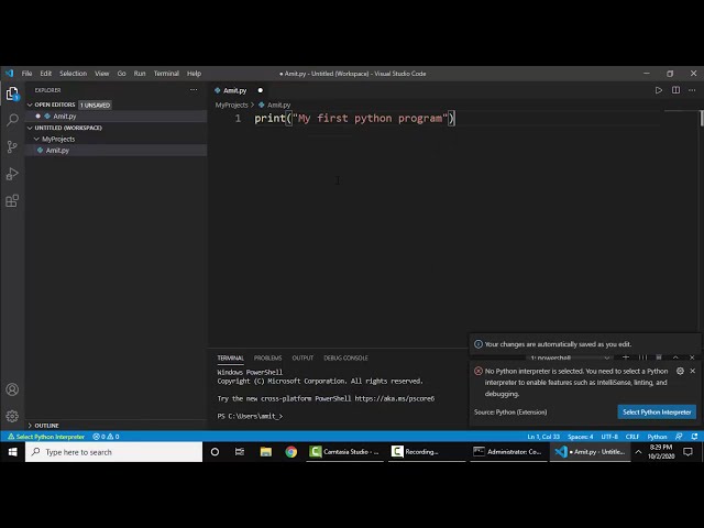 فیلم آموزشی: Python در Visual Studio Code 2020 (شروع به کار) + ایجاد اولین پروژه Python با زیرنویس فارسی
