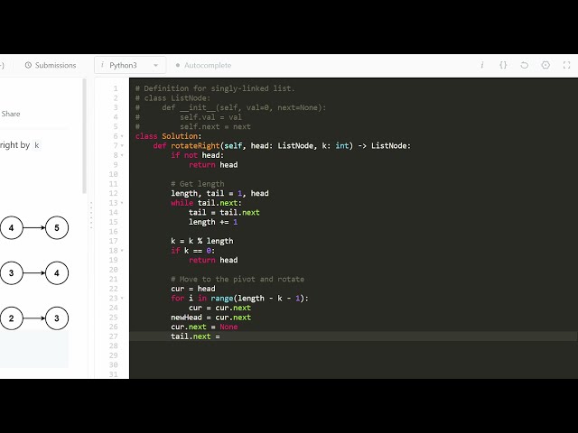 فیلم آموزشی: چرخش لیست - لیست پیوندی - Leetcode 61 - Python با زیرنویس فارسی