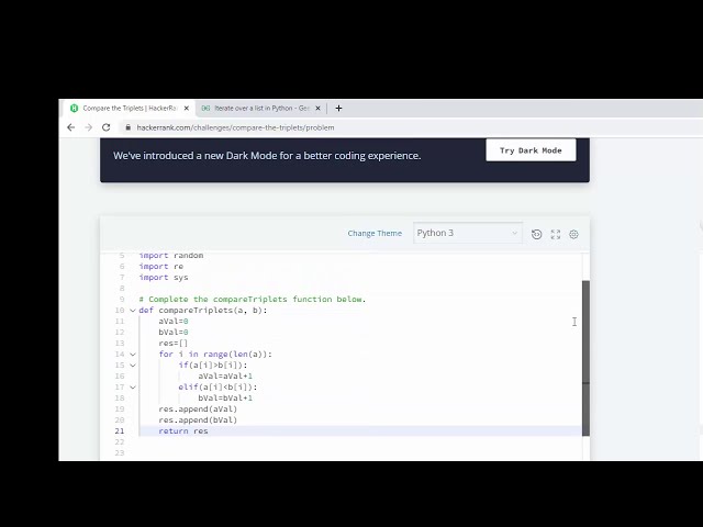 فیلم آموزشی: مقایسه سه گانه در HackerRank با استفاده از Python | یادگیری پایتون | برنامه نویسی رقابتی