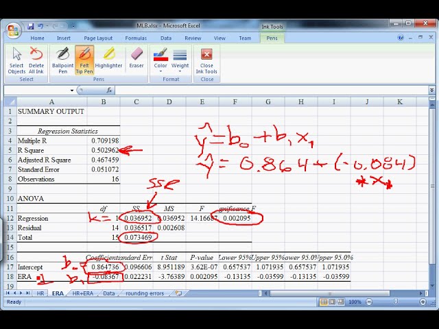 فیلم آموزشی: Excel Walkthrough 4 - خواندن خروجی رگرسیون با زیرنویس فارسی