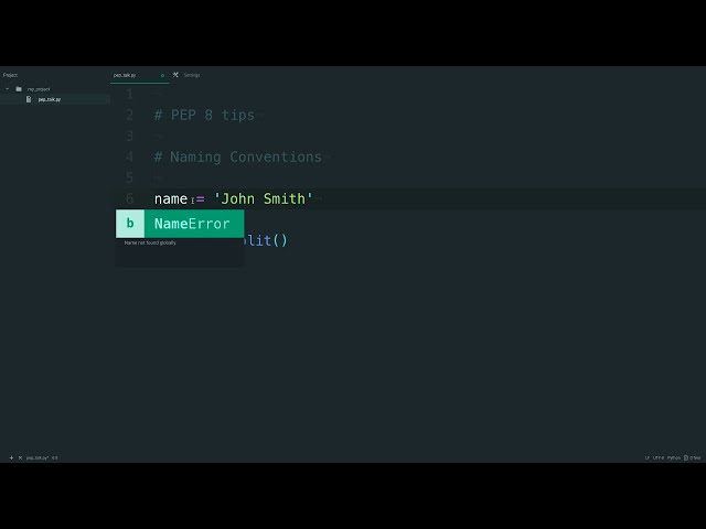 فیلم آموزشی: نکات PEP8: قراردادهای نامگذاری پایتون با زیرنویس فارسی