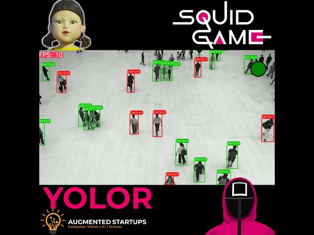 فیلم آموزشی: بازی ماهی مرکب - چراغ سبز قرمز با استفاده از YOLOR + DeepSORT | OpenCV Python