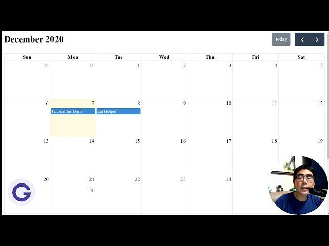 فیلم آموزشی: استفاده از FullCalendar.js در Flask - Python Backend #1 با زیرنویس فارسی