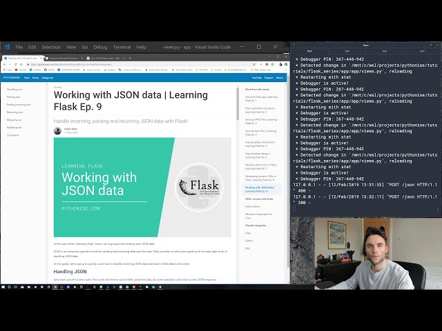 فیلم آموزشی: JSON با Flask - Python در وب - Learning Flask Series Pt. 9 با زیرنویس فارسی