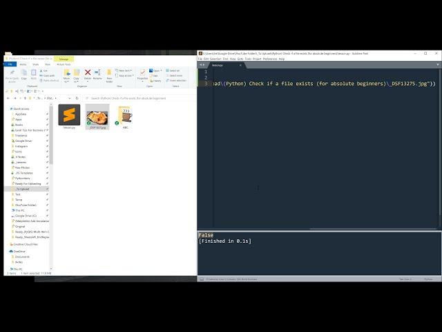 فیلم آموزشی: نحوه بررسی وجود فایل ها با پایتون (برای مبتدیان مطلق) با زیرنویس فارسی