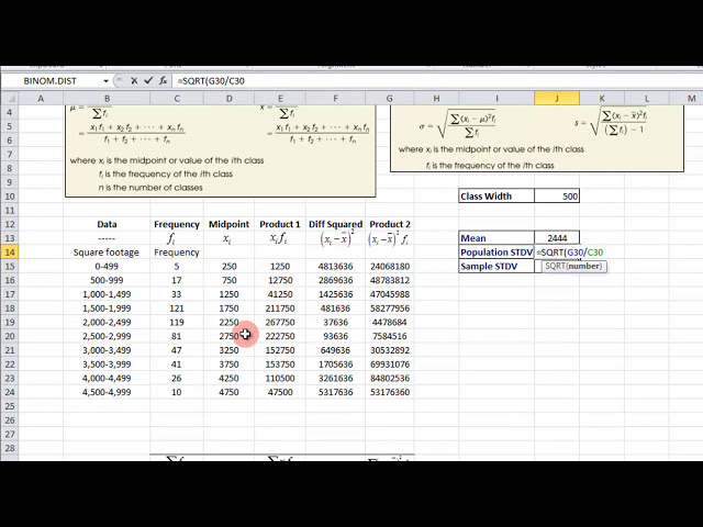 فیلم آموزشی: اندازه گیری گرایش مرکزی و پراکندگی از داده های گروه بندی شده - EXCEL 2010 با زیرنویس فارسی