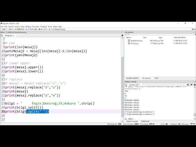 فیلم آموزشی: Python 3.7 Tutorials 6 - String Functions - Split and Strip