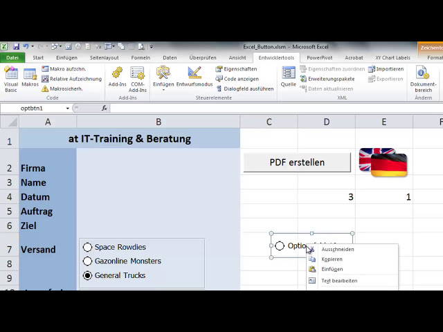 فیلم آموزشی: Excel - Formulare mit Optionsschaltern