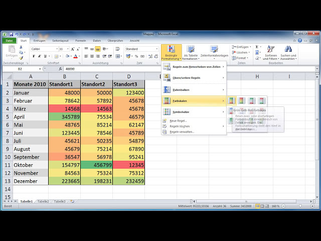 فیلم آموزشی: Excel 2010 - Bedingte Formatierung با زیرنویس فارسی