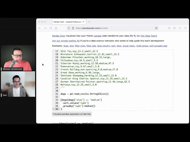 فیلم آموزشی: Pandas Tutor - Talk Python Live Stream با زیرنویس فارسی