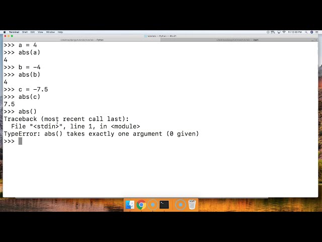 فیلم آموزشی: پایتون 3.7: تابع داخلی Abs(). با زیرنویس فارسی