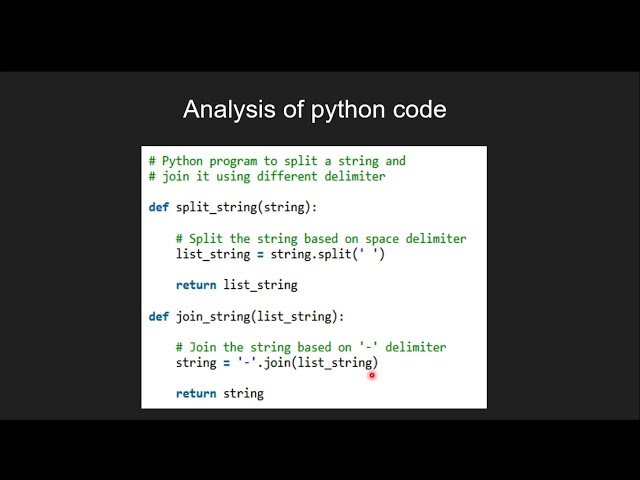 فیلم آموزشی: آموزش برنامه نویسی پایتون | برنامه تقسیم و پیوستن به یک رشته | GeeksforGeeks