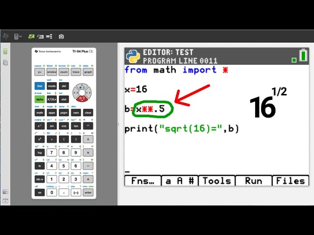 فیلم آموزشی: نحوه برنامه ریزی ریشه های مربع در پایتون در TI 84 Plus CE Python Edition با زیرنویس فارسی