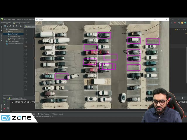 فیلم آموزشی: شمارنده فضای پارکینگ با استفاده از OpenCV Python | کامپیوتر ویژن