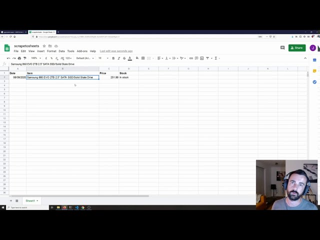 فیلم آموزشی: پایگاه داده Google Sheets با Python Web Scraping با زیرنویس فارسی