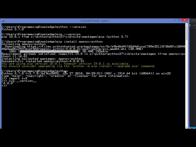فیلم آموزشی: آموزش OpenCV Python برای مبتدیان 2 - نحوه نصب OpenCV برای Python در ویندوز 10